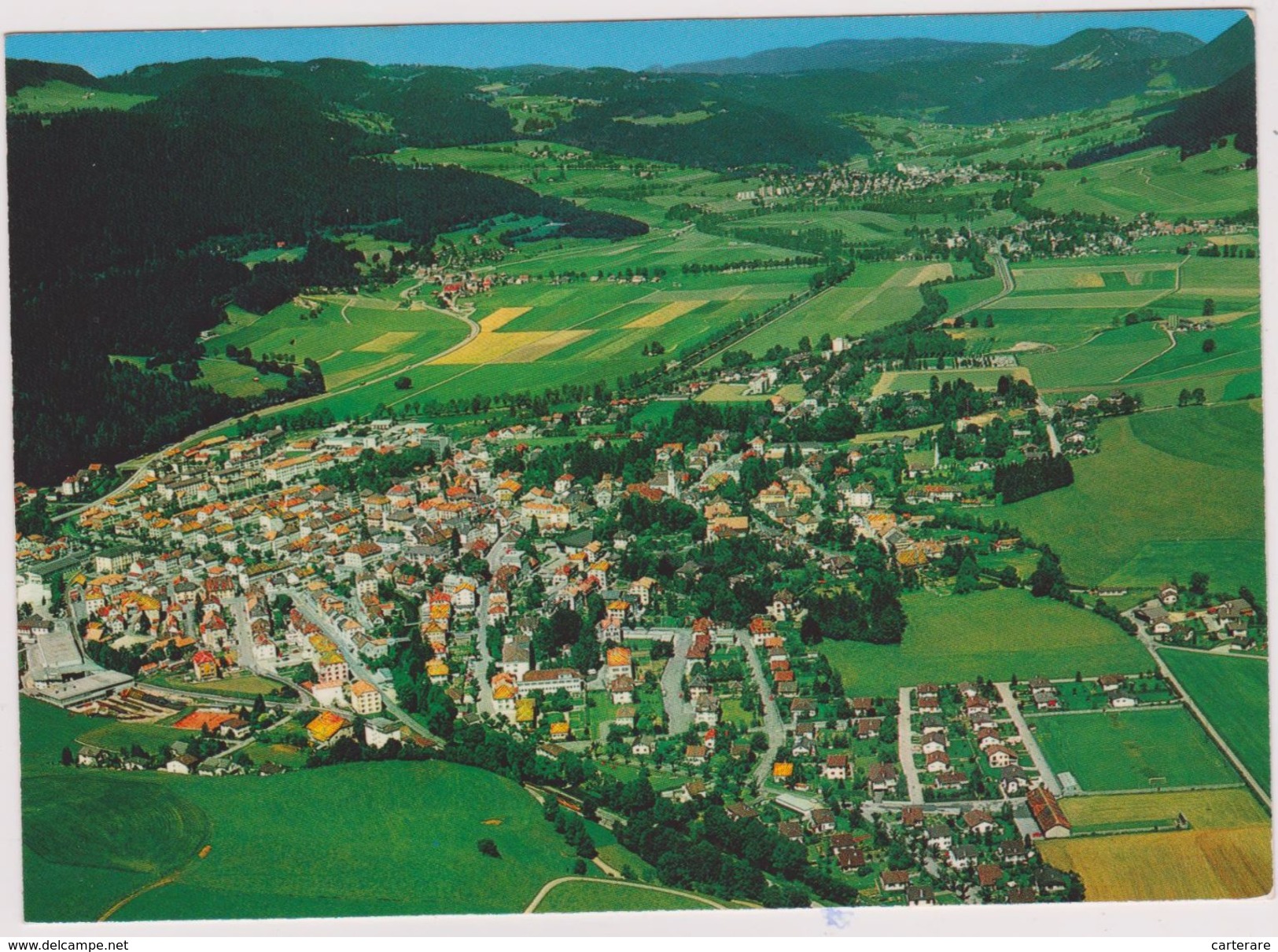 SUISSE,HELVETIA,SWISS,SCHWEIZ,SVIZZERA,SWITZERLAND,NEUCHATEL,FLEURIER,VAL DE TRAVERS,VUE AERIENNE - Travers