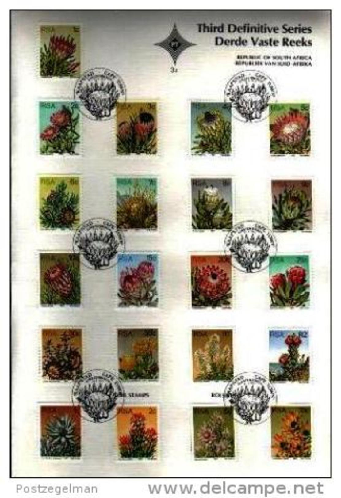 REPUBLIC OF SOUTH AFRICA, 1977, Definitives Protea's On Card, First Day Cover Nr.3.1 - Brieven En Documenten