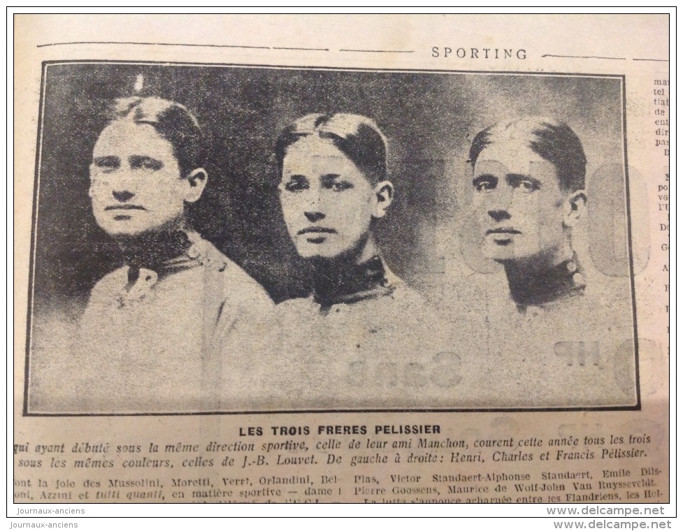 1923 RUGBY SECTION PALOISE STADE FRANÇAIS - FOOTBALL COUPE - BOXE - FRÈRES PELISSIER ET FARMAN - SPORTING