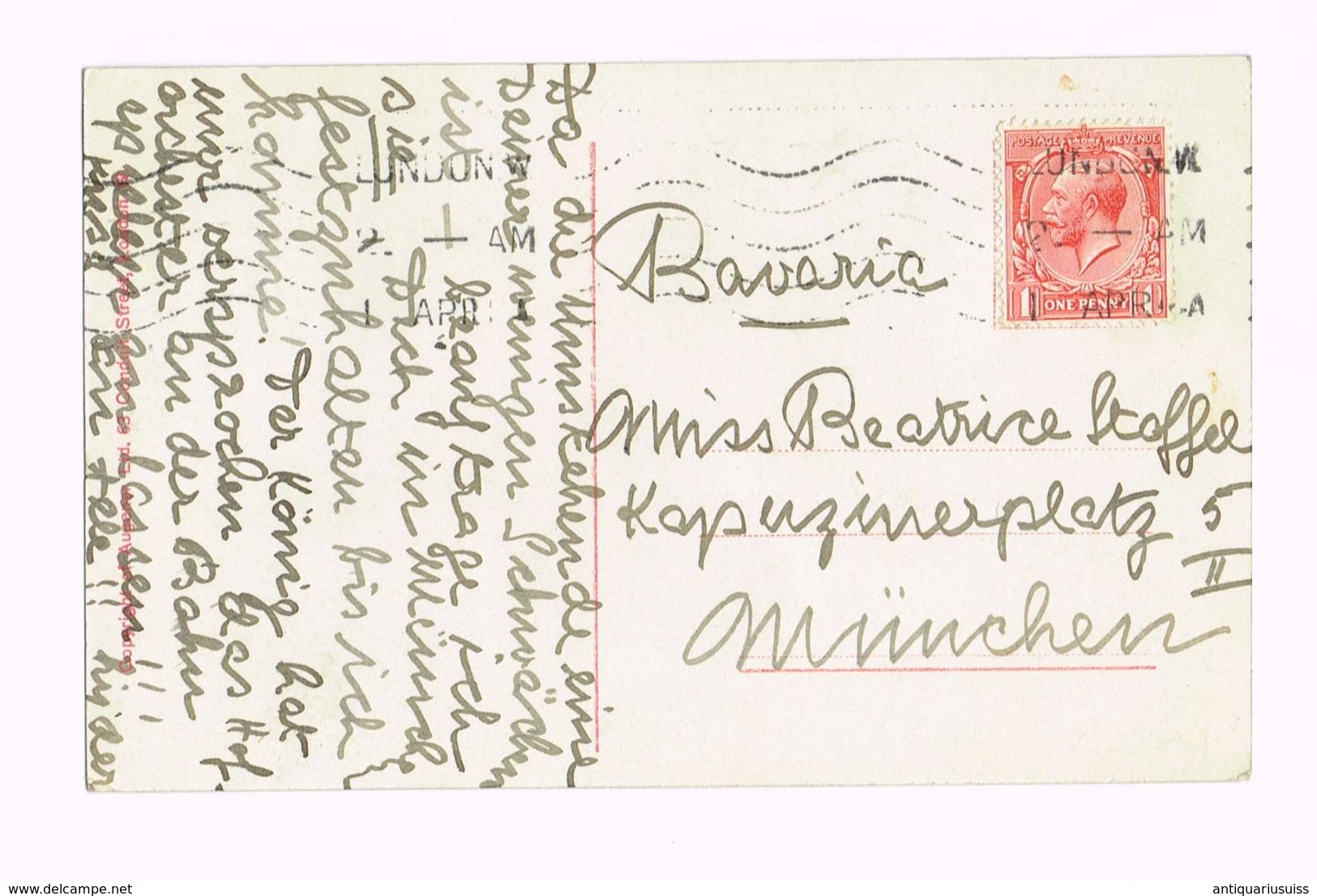 Anna Pawlowa - Foto - Verlag HERM. LEISER , Berlin W.15 - Stamp -one Penny - London - Bavaria - Femmes Célèbres