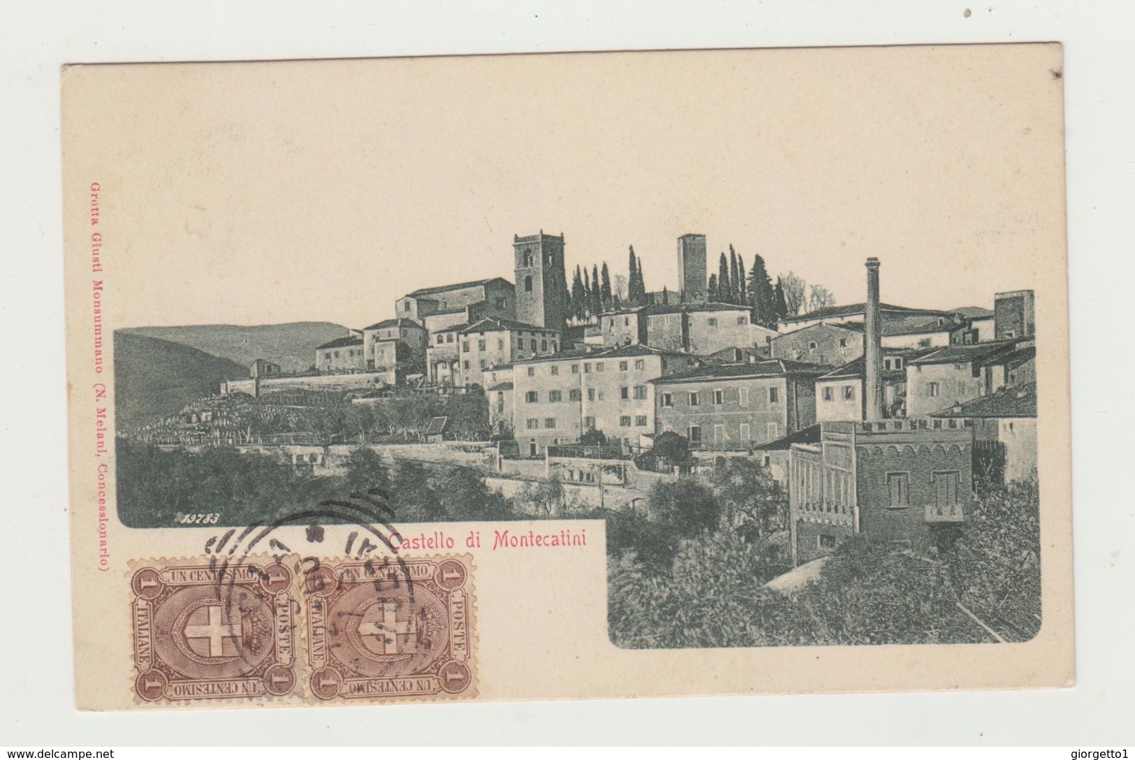 CASTELLO DI MONTECATINI - VIAGGIATA PRIMI 900 - ITALY POSTCARD - Pistoia