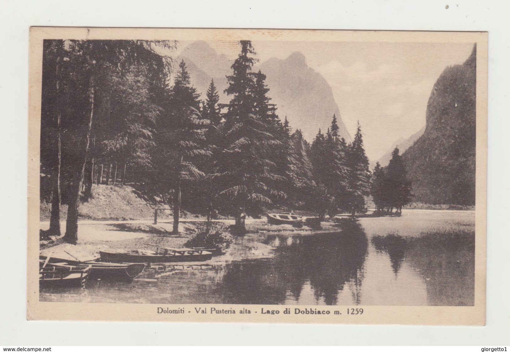 LAGO DI DOBBIACO - DOLOMITI - VAL PUSTERIA ALTA - VIAGGIATA - POSTCARD - Bolzano