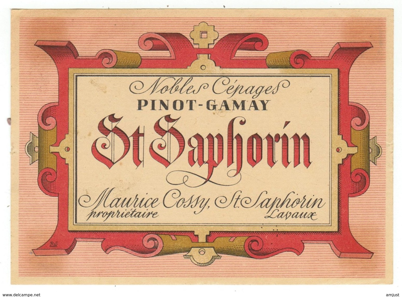 Rare // Pinot Gamay,, Maurice Cossy Vigneron à St.Saphorin, Vaud // Suisse - Autres & Non Classés