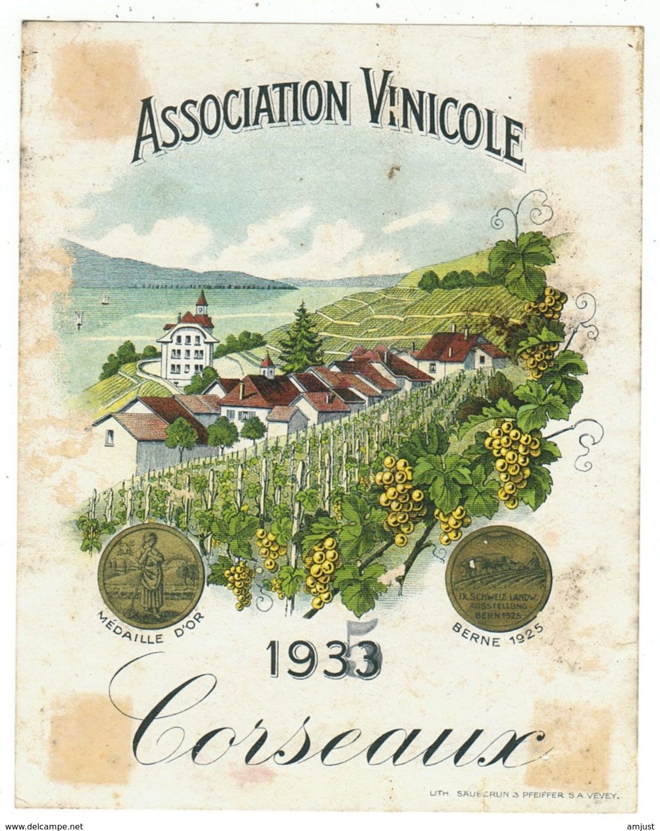 Rare // Association Vinicole Corseaux 1933, Vaud // Suisse - Autres & Non Classés