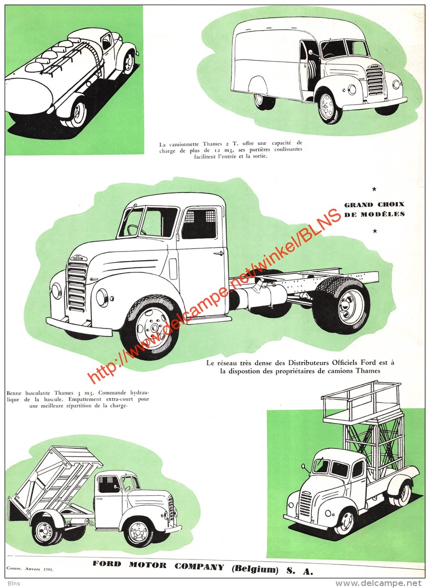 Ford Brochure - Fordson Thames Camion - A4 - 4pages - Vrachtwagens