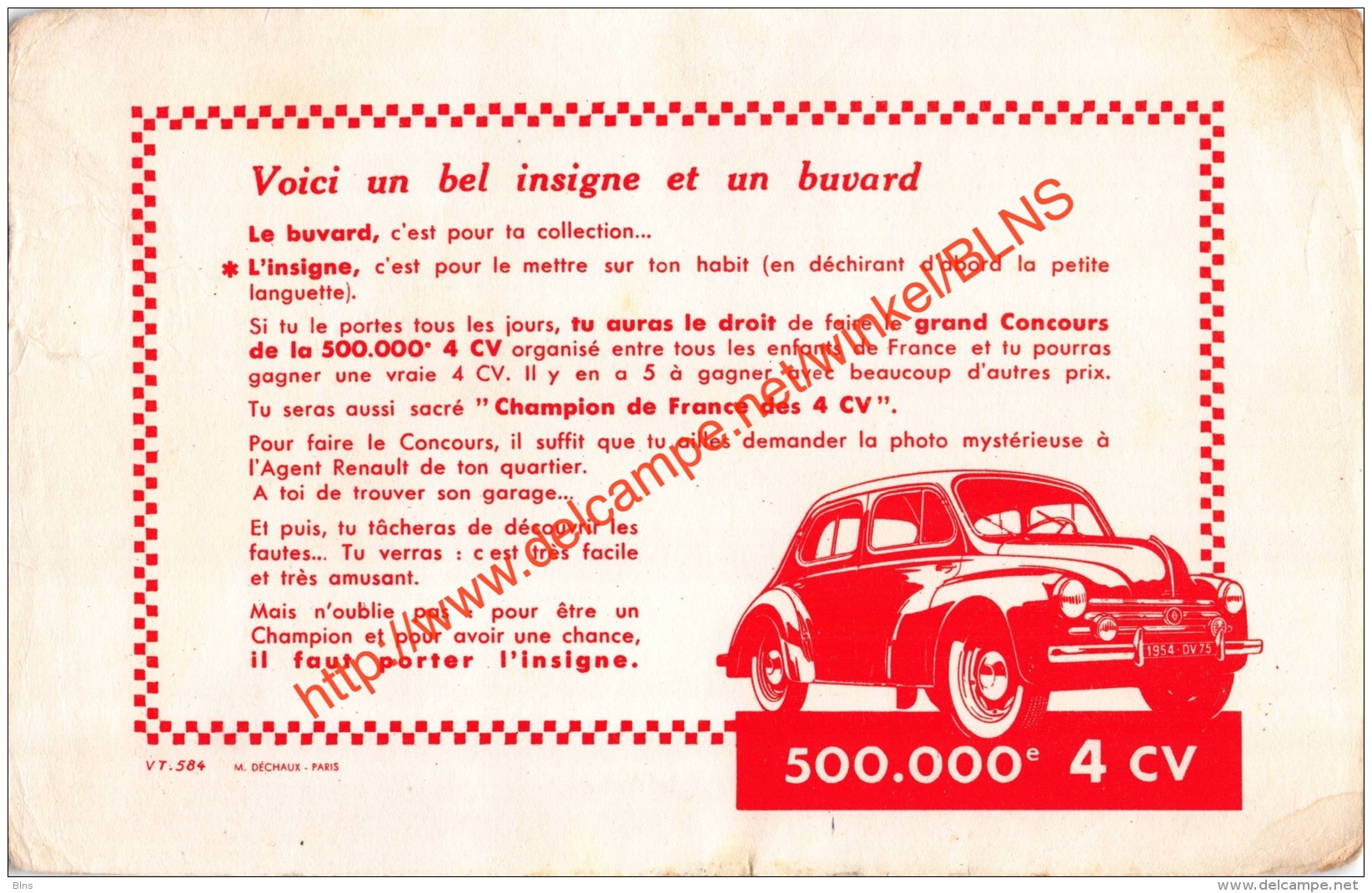 Champion De France Des 4 CV - 21x13.5cm - Automóviles