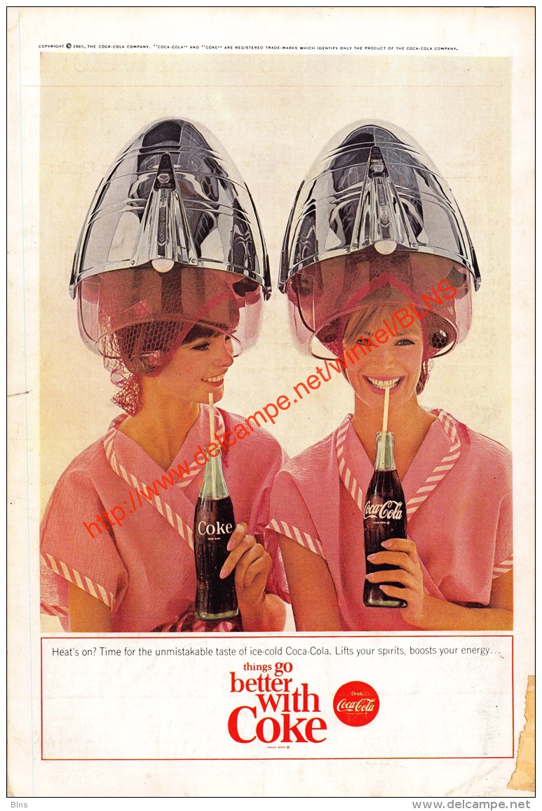 Coca-Cola 1965 Annonce-advert-advertentie - Papier Légère Cartonné 25 X 17 Cm - Manifesti Pubblicitari