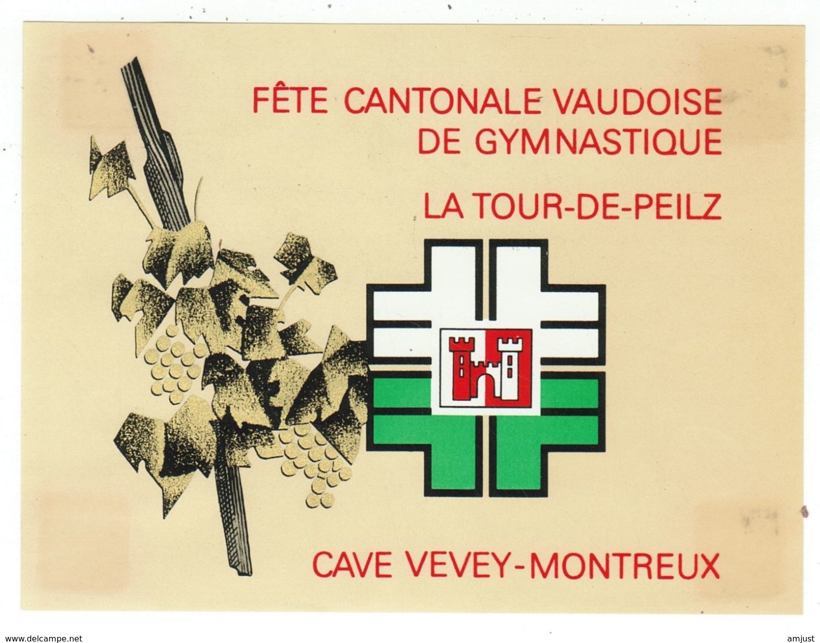Rare // Fête Cantonale Vaudoise De Gymnastique La Tour-de-Peilz, Cave Vevey-Montreux , Vaud // Suisse - Autres & Non Classés