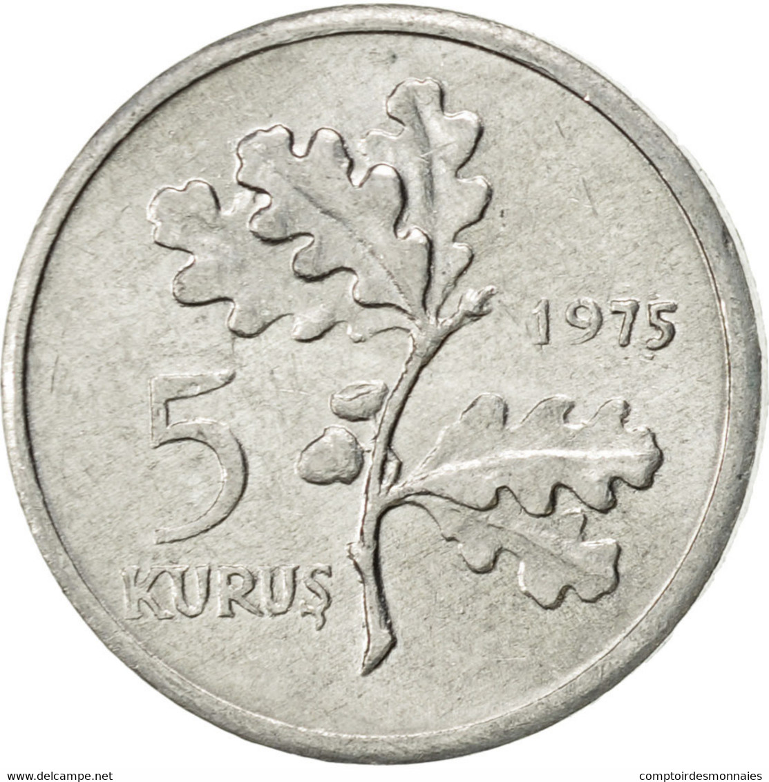Monnaie, Turquie, 5 Kurus, 1975, SUP, Aluminium, KM:906 - Turquie
