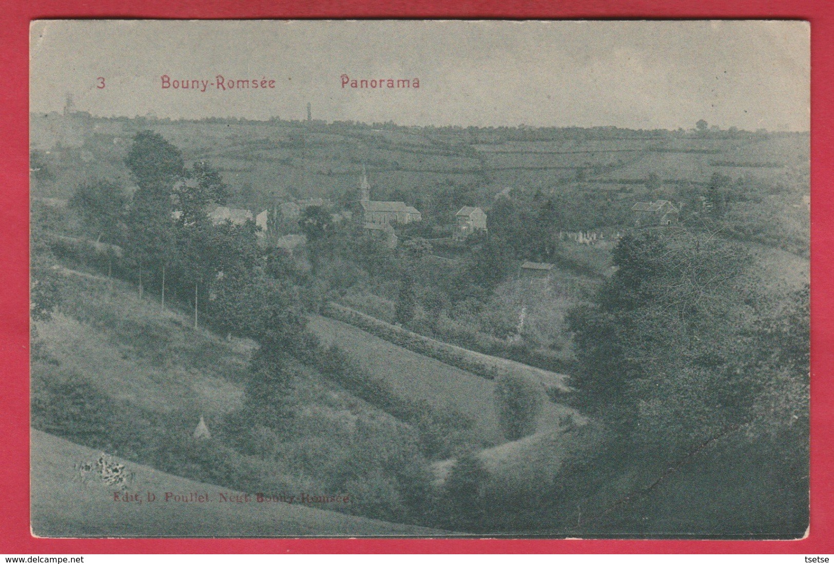 Bouny-Romsée - Panorama ... Du Village -1920 ( Voir Verso ) - Fléron