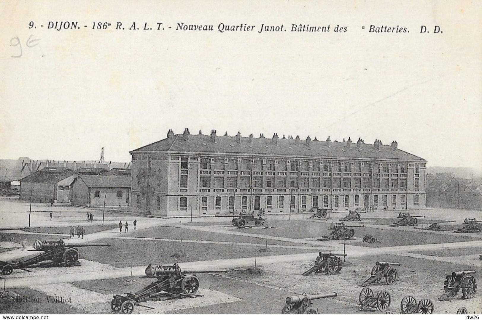 Dijon - 186e R.A.L.T. Vue Du Nouveau Quartier Junot, Bâtiment Des Batteries - Carte D.D. Edition Voilliot - Casernes