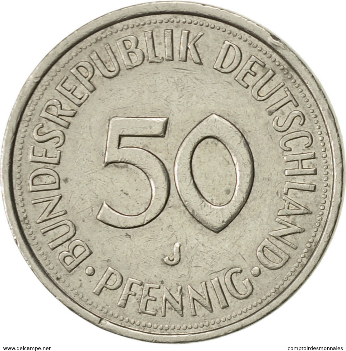 Monnaie, République Fédérale Allemande, 50 Pfennig, 1977, Hambourg, TTB+ - 50 Pfennig