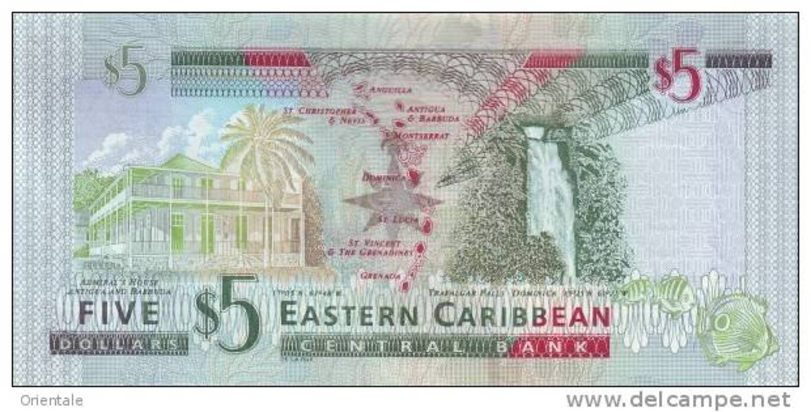 EAST CARIBBEAN STATES P. 47a 5 D 2008 UNC - Caraïbes Orientales