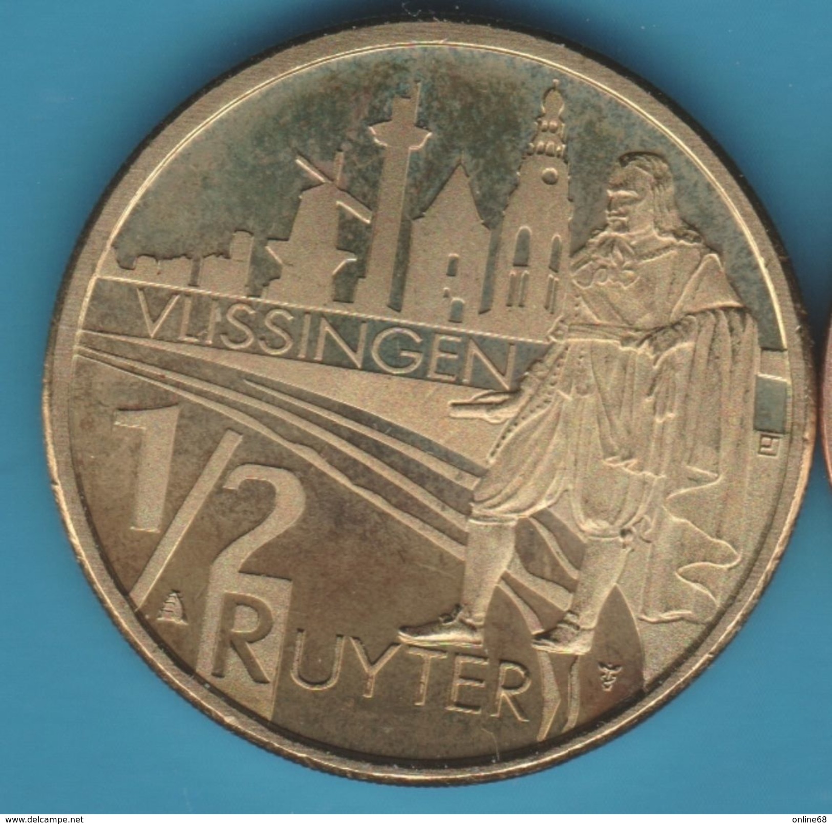 Netherlands TOKEN Vlissingen ½ Ruyter (400th Anniversary Michiel De Ruyter) - Autres & Non Classés