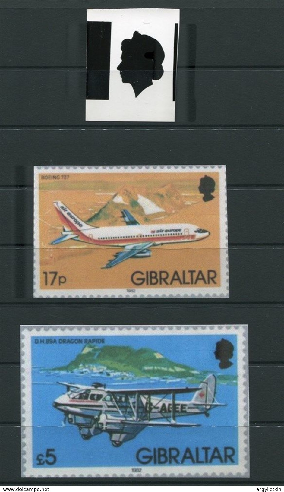 GIBRALTAR QUEEN ELIZABETH HARRISONS ARTWORK 1982 DEFINITIVES AVIATION - Gibraltar