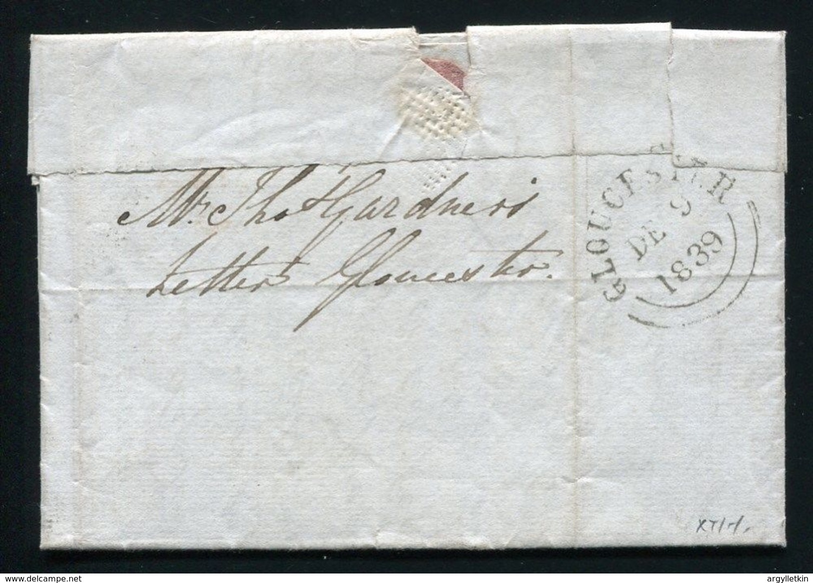 GREAT BRITAIN UNIFORM FOUR PENNY POST GLOUCESTER 1839 - ...-1840 Préphilatélie