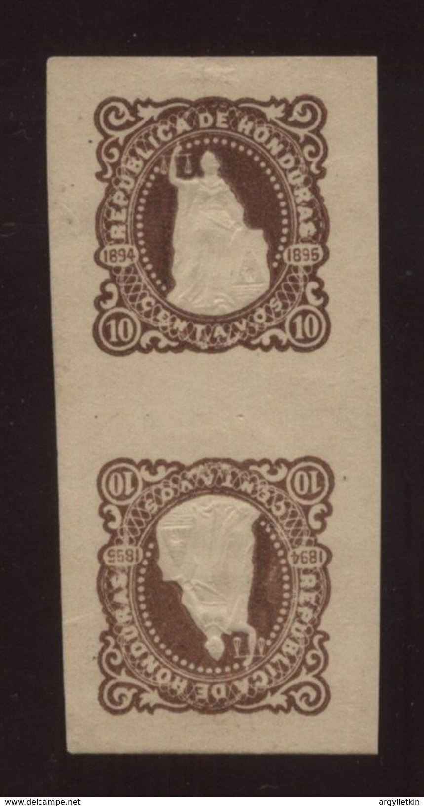 HONDURAS 1895 TETE-BECHE PROOFS - Honduras