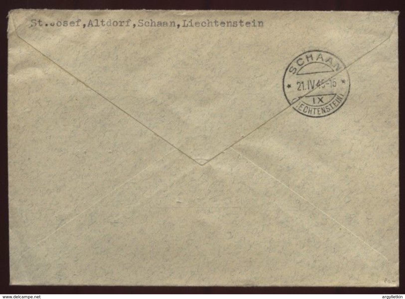 LIECHTENSTEIN 1946 GLIDER MAIL COVER - Other & Unclassified