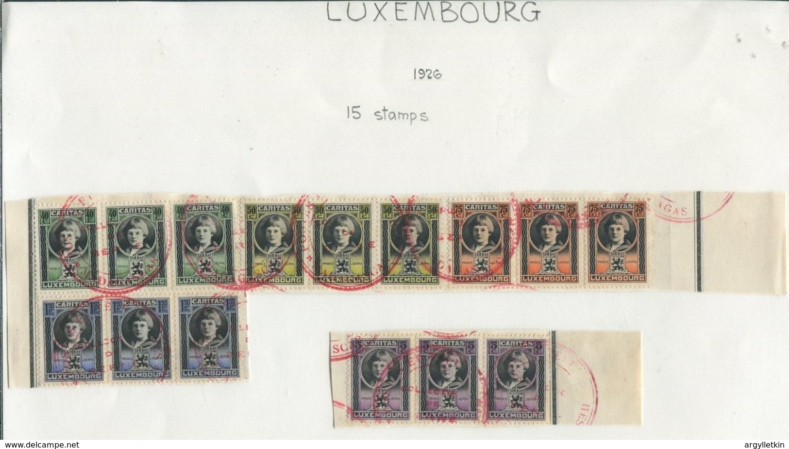 LUXEMBOURG PRINCE JEAN CHILD CHARITY MADAGASCAR UPU SPECIMENS 1926 - Other & Unclassified