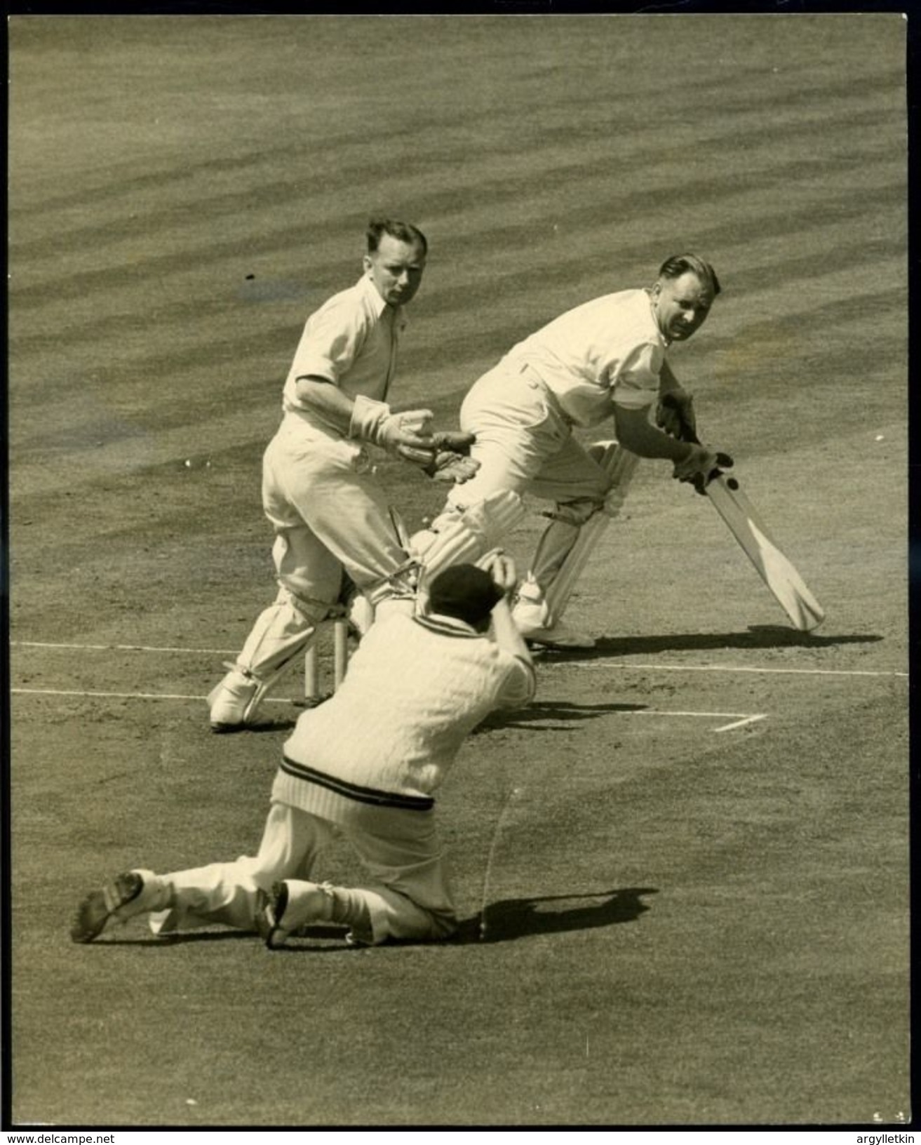 ORIGINAL PRESS PHOTO 1952 YORKSHIRE V SURREY THE OVAL CRICKET - Sports