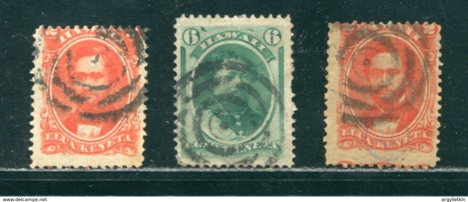 HAWAII FOUR RING WITH CENTER PIN POSTMARKS - Hawaii