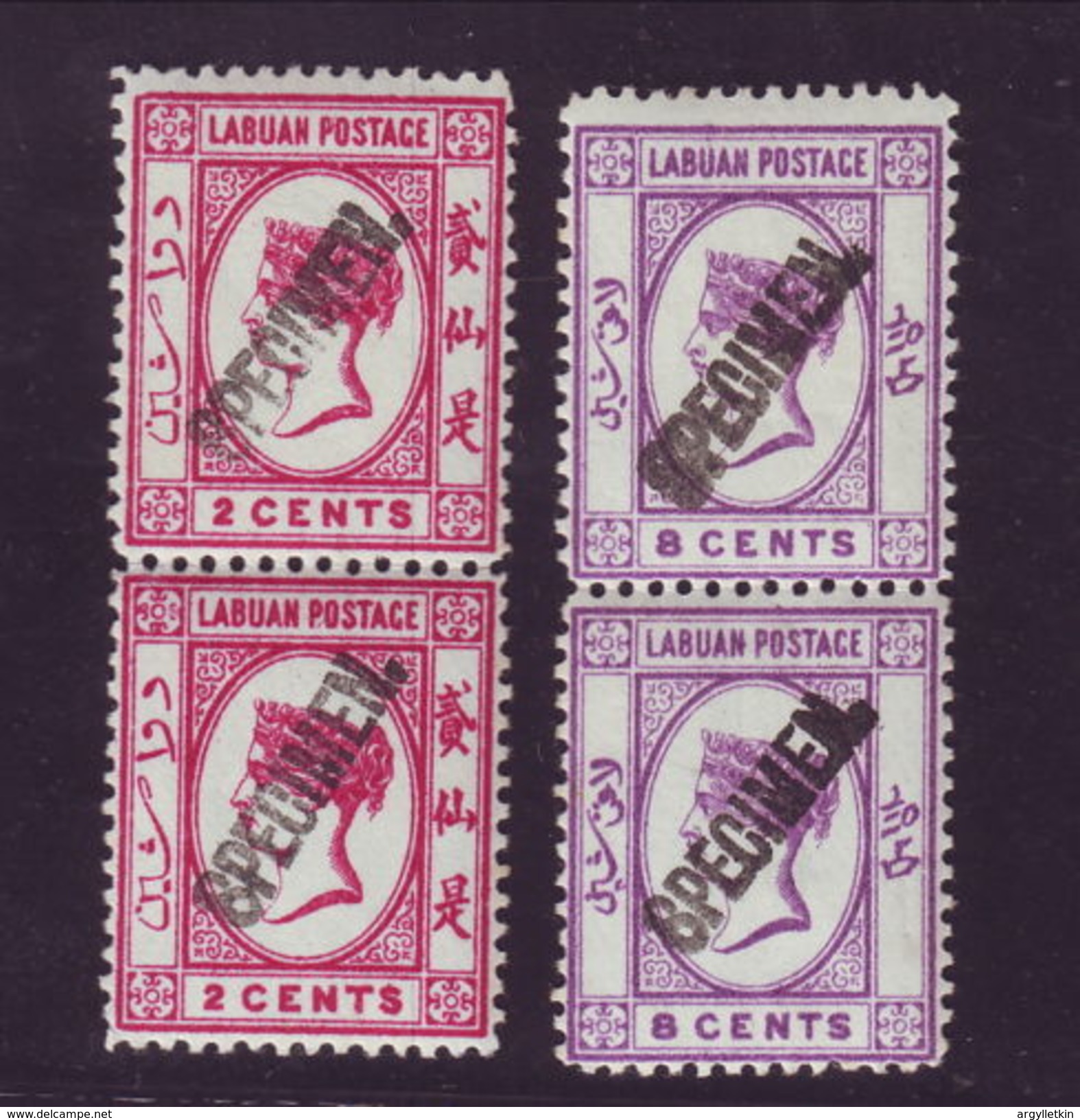 LABUAN VICTORIA SPECIMEN OVERPRINTS - Sonstige & Ohne Zuordnung