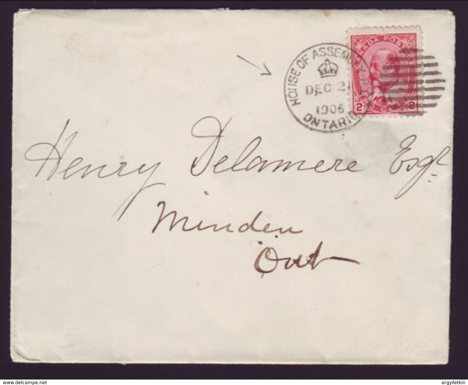 CANADA 1906 HOUSE OF ASSEMBLY COVER - Gedenkausgaben