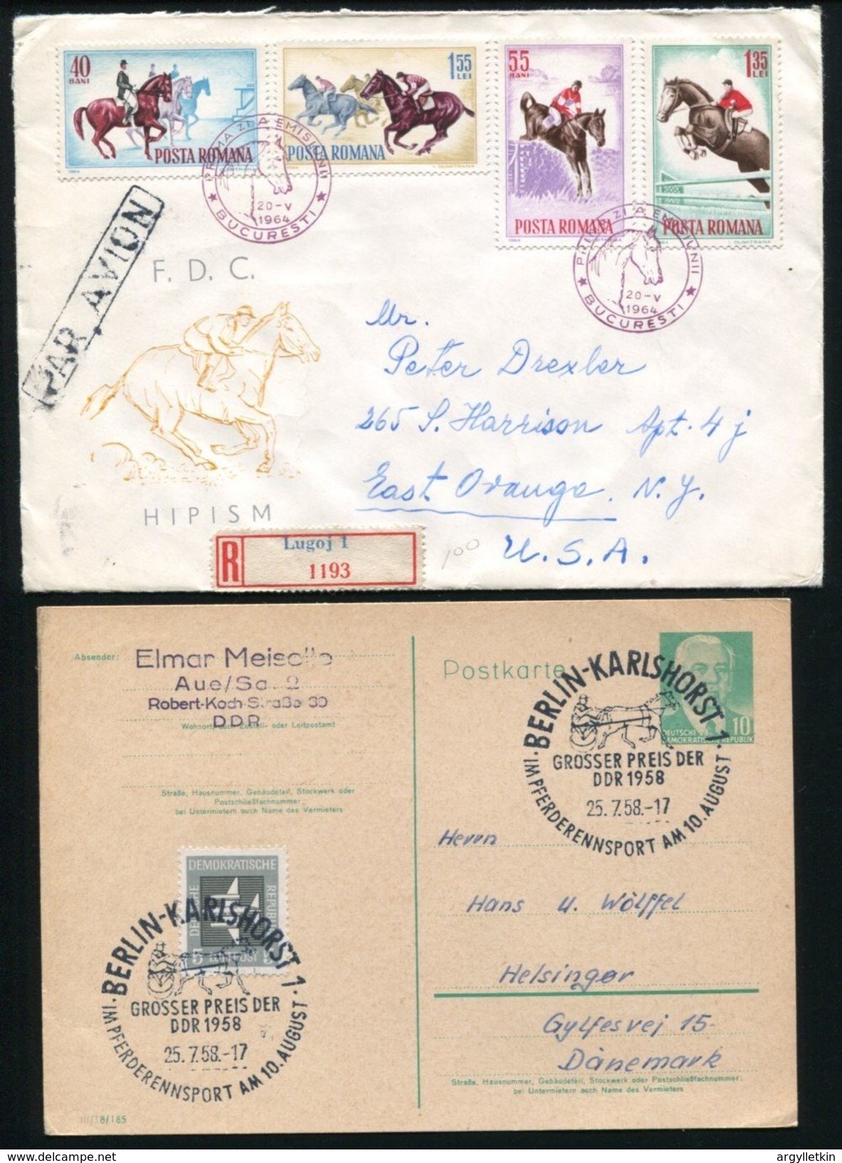 HORSES OLYMPICS SWEDEN GERMANY ROMANIA - Ete 1956: Melbourne