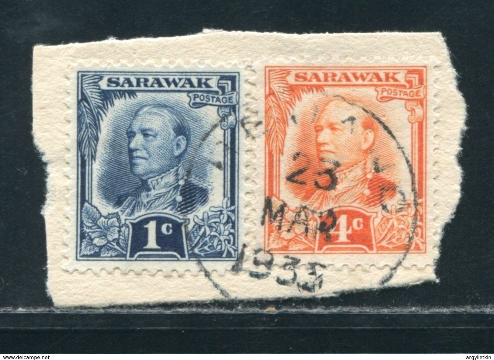 SARAWAK REJANG POSTMARK KING GEORGE 5TH 1935 - Sarawak (...-1963)