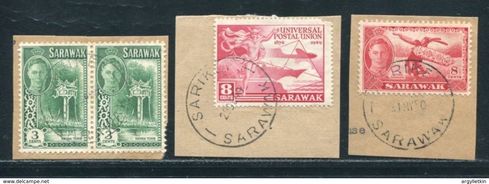 SARAWAK SARIKEI POSTMARKS KING GEORGE 6TH UPU - Sarawak (...-1963)