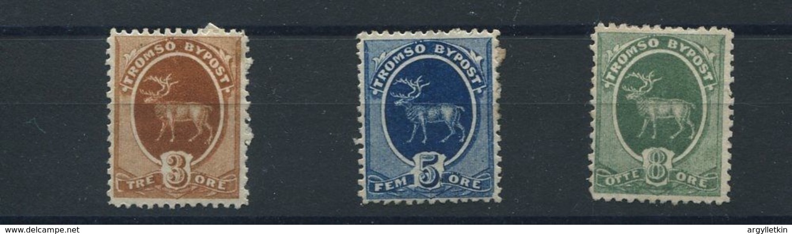 NORWAY LOCAL POST TROMSO REINDEER 1881 - Local Post Stamps