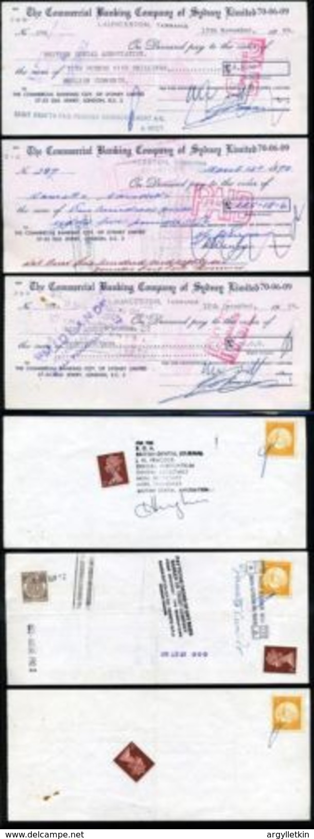 AUSTRALIA GB TASMANIA STAMP DUTY STAMPS 1969 - Lettres & Documents