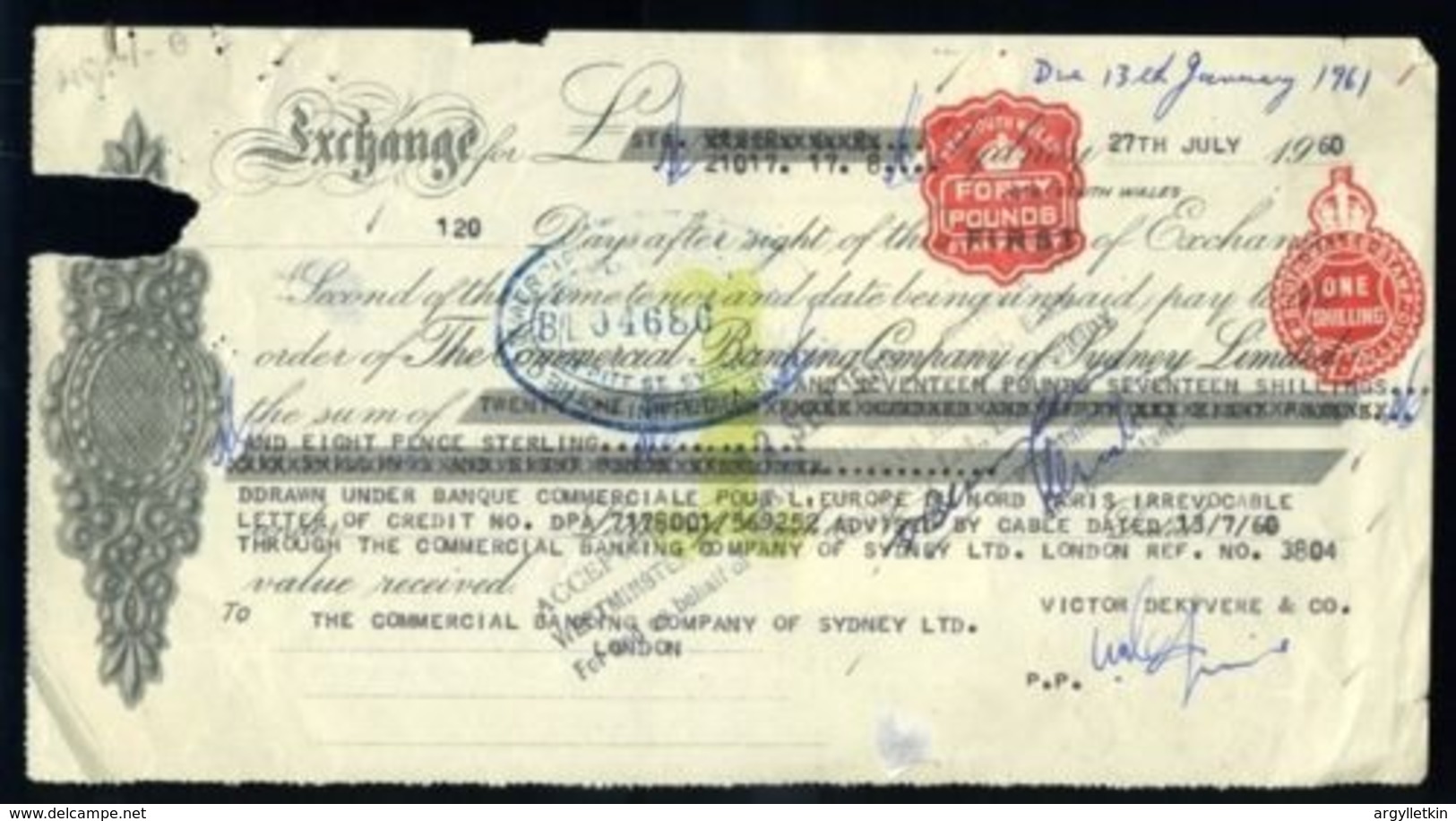 AUSTRALIA NEW SOUTH WALES GB REVENUES 1960 - Marcophilie