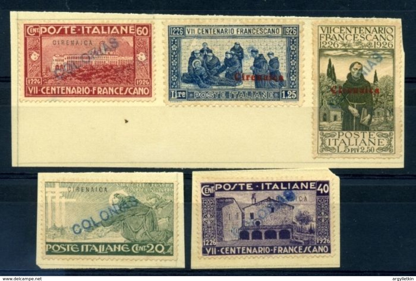 ITALIAN COLONIES CYRENAICA 1925 ST FRANCIS OF ASSISI - Cirenaica