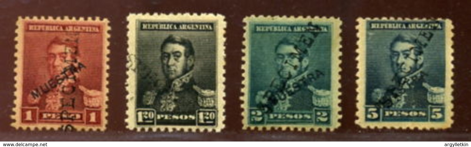 ARGENTINA 1892 SAN MARTIN SPECIMENS FROM BRITISH POST OFFICE - Unused Stamps