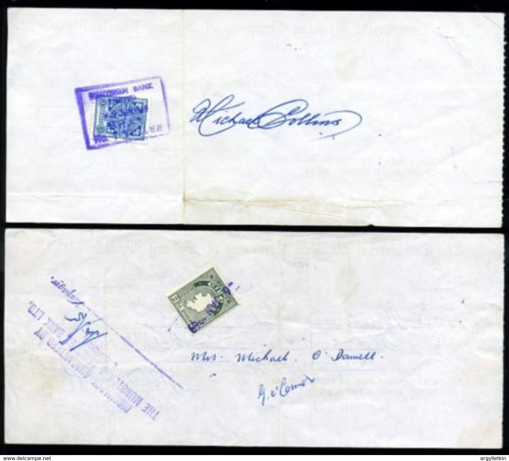 AUSTRALIA / IRELAND 1968/69 CHEQUES - Cheques & Traverler's Cheques