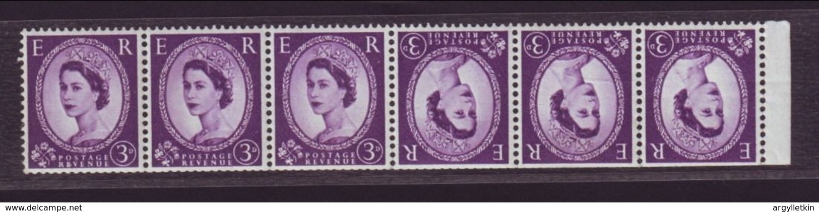 GB QUEEN ELIZABETH RARE TETE BECHE WILDINE VARIETY! - Unused Stamps