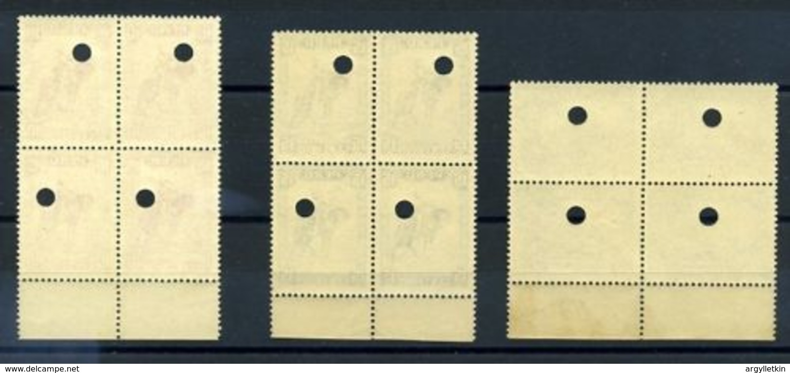 PERU 1934 HORSES PIZARRO WATERLOW SPECIMENS BLOCKS - Peru