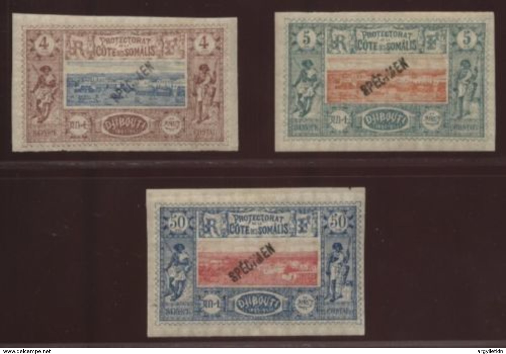 FRENCH SOMALI/ DJIBOUTI SPECIMEN OVERPRINTS - Unused Stamps