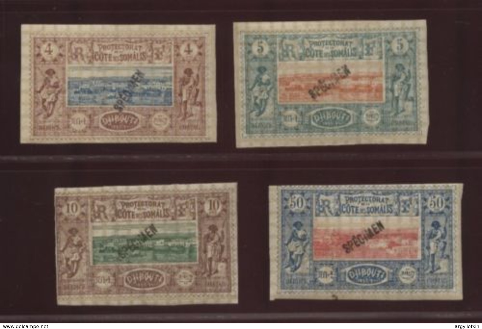 FRENCH SOMALI COAST SPECIMEN OVERPRINTS - Unused Stamps