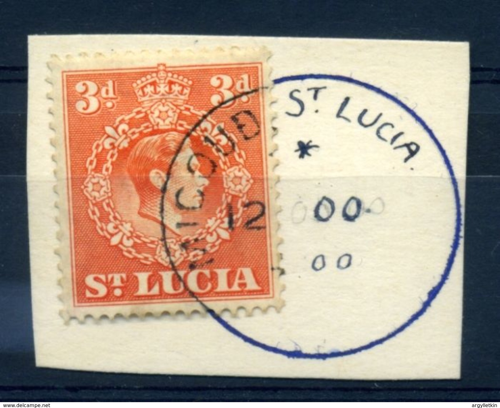 ST LUCIA VILLAGE POSTMARK MICOUD KG6 - St.Lucia (...-1978)