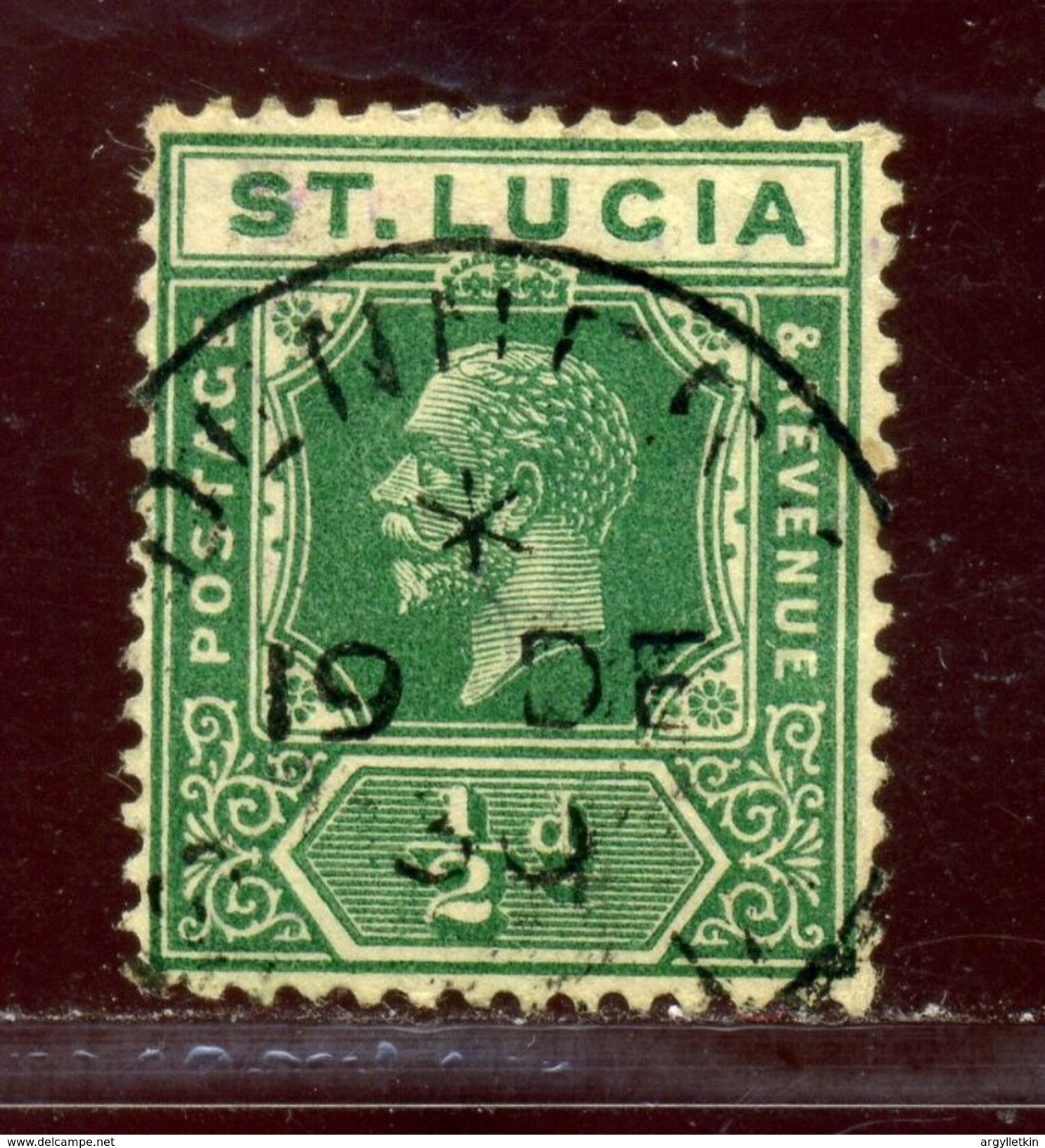 ST LUCIA DENNERY VILLAGE POSTMARK KG5 - Ste Lucie (...-1978)