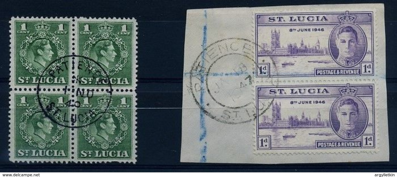 ST LUCIA PATIENCE VILLAGE POSTMARK KG6 - Ste Lucie (...-1978)