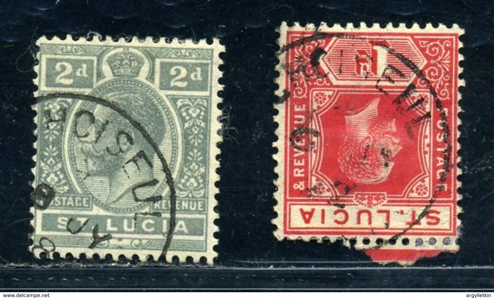 ST LUCIA VILLAGE POSTMARKS KG5 CHOISEUL - Ste Lucie (...-1978)