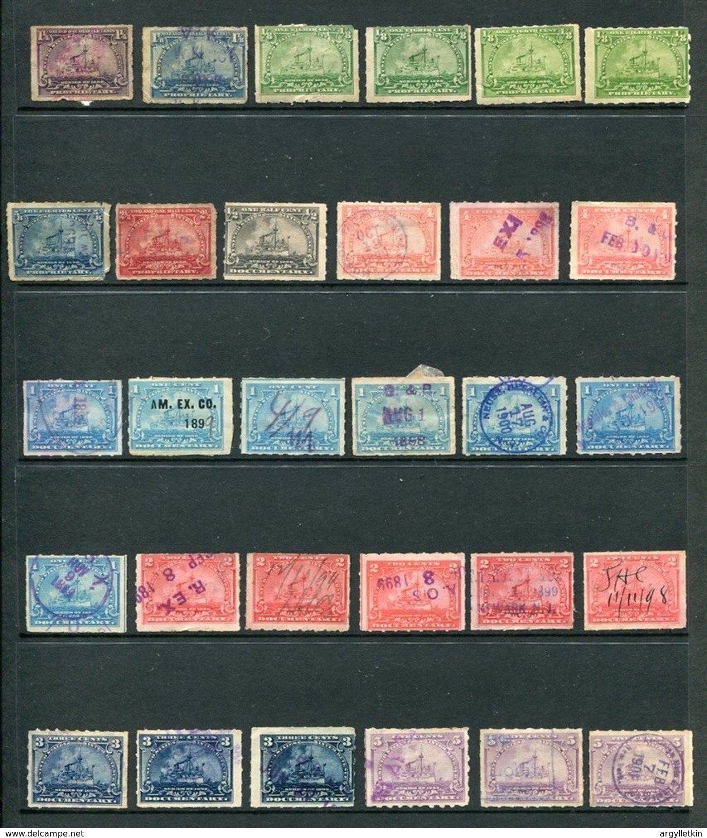 USA DOCUMENTARY AND REVENUE STAMPS - Other & Unclassified