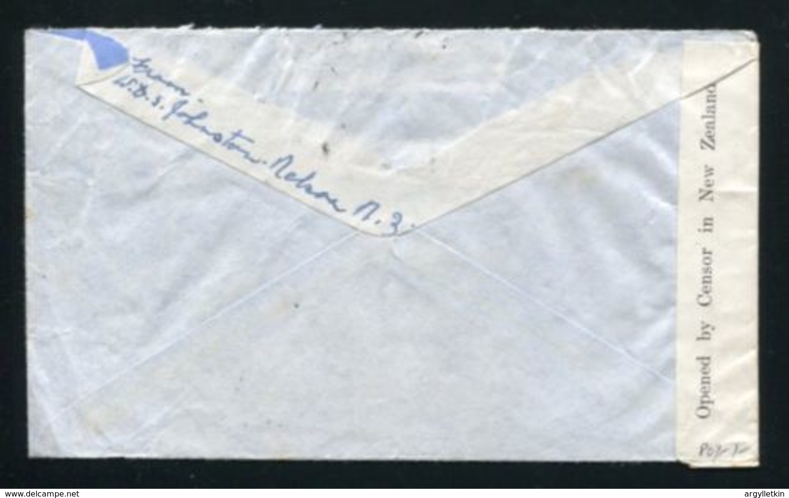 NEW ZEALAND AIRMAIL WORLD WAR TWO 1940 CLIPPER CENSOR - Brieven En Documenten