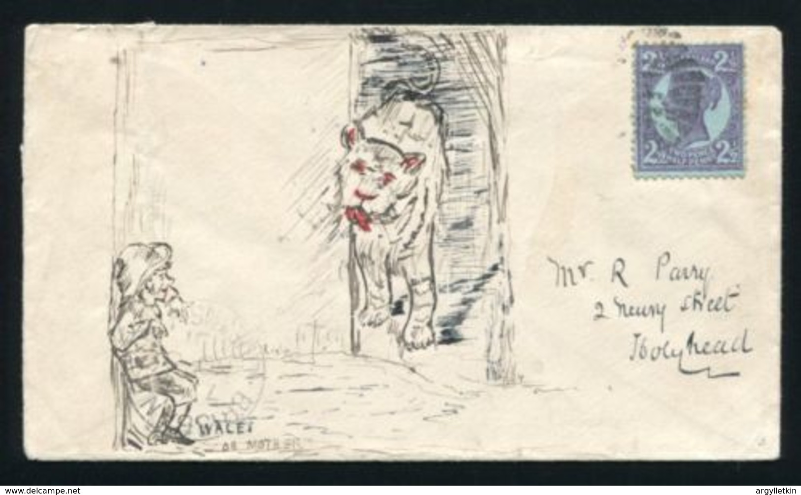 QUEENSLAND TO WALES QV PICTORIAL ENVELOPE - Briefe U. Dokumente