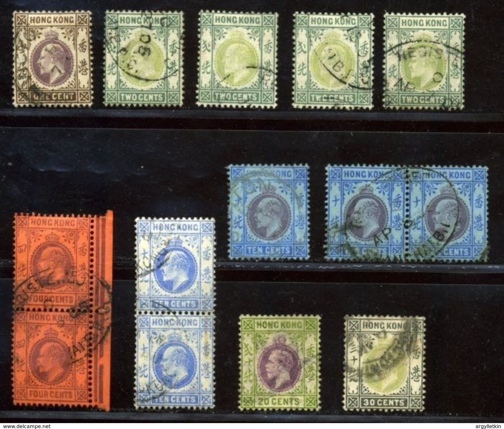 HONG KONG KING EDWARD VII STAMPS - Gebruikt