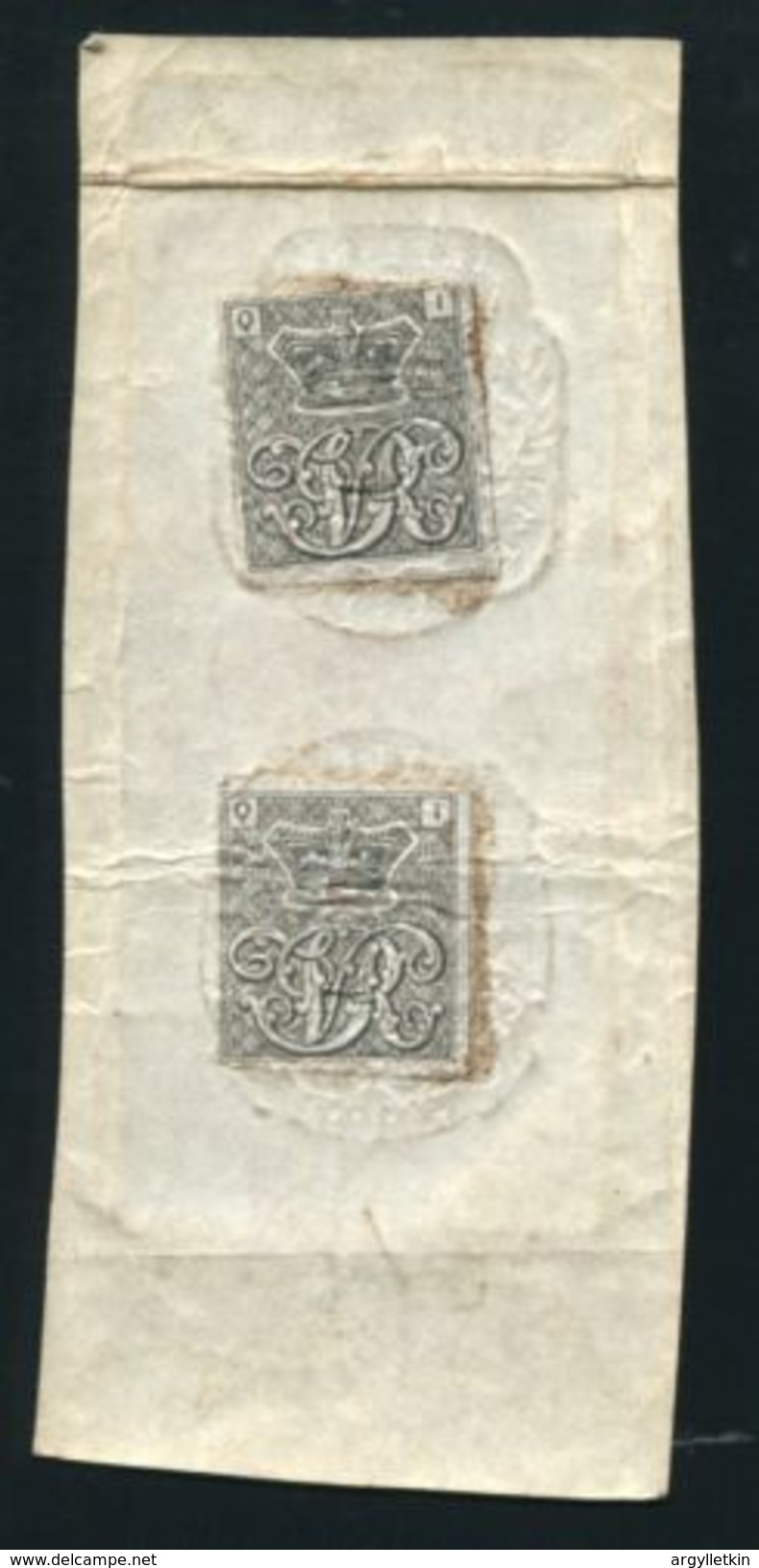 IRELAND CORK 1874 COURT DOCUMENT £2 AND £20 - Prephilately