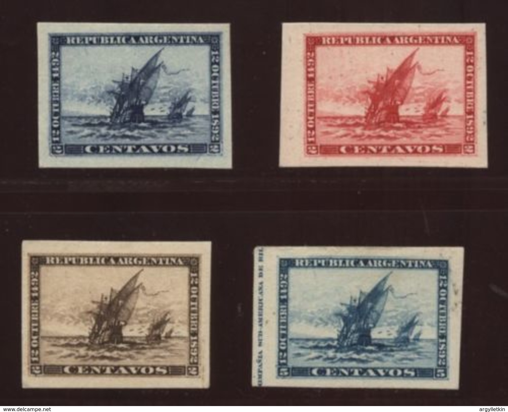 ARGENTINA 1892 COLUMBUS PROOFS - Unused Stamps